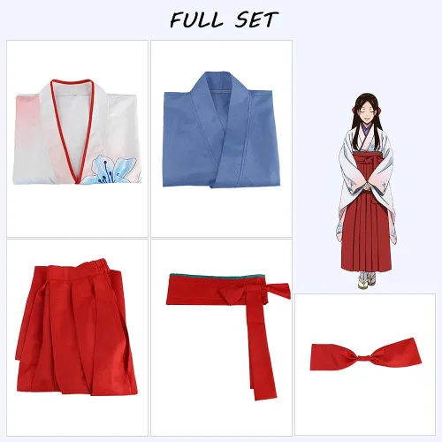 Vista 7 de Disfraz de anime Kakegurui Nishinotouin Yuriko Cosplay Kimono Ropa de Halloween Hecho a medida