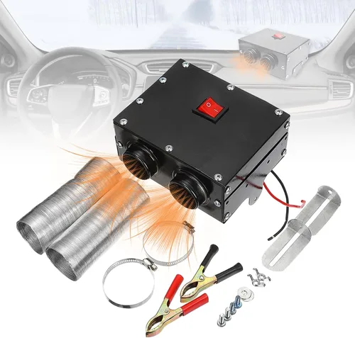 Vista 8 de Calentador de ventilador universal de 500 W 12 V para coche, camión, calefacción, calentador de aire, desempañador, 12 V, 500 W, calentador