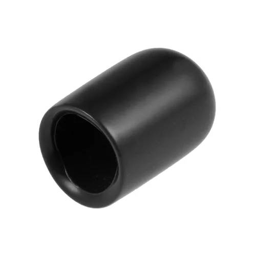 Vista 57 de uxcell 80 tapas de goma de 0.551 in de vinilo de identificación redonda tapa tapa de rosca de tornillo protectores negro
