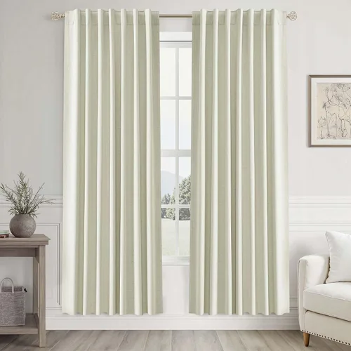Vista 93 de UHITECH Cortinas opacas de 35 pulgadas de largo para sala de estar, 2 paneles, cortina opaca corta para cocina para ventanas pequeñas, cortinas