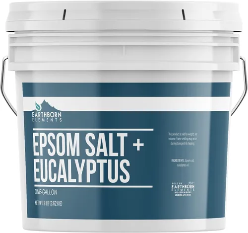 Vista 14 de Earthborn Elements Sal de Epsom de vainilla y durazno de cachemira, 8 libras, cubo de un galón, pura y sin diluir, sal de remojo con fragancia