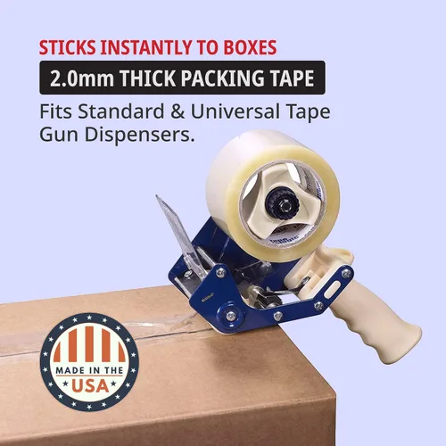 Vista 3 de Tape Logic Cinta de embalaje resistente de 2 pulgadas x 55 yardas, 1.6 mil, 6 rollos Cinta de embalaje transparente termofusible para cajas