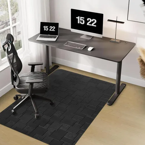 Vista 8 de Tapete para silla de oficina para suelo duro, tapete para silla de computadora de 48 x 36 pulgadas, protector de suelo de escritorio multiusos
