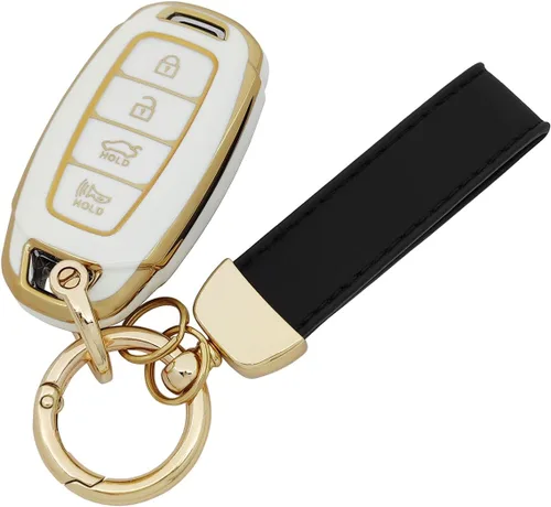 Vista 8 de Funda protectora de TPU suave de 360 grados para Hyundai Palisade Elantra Kona Azera Santa Grandeur IG Key Fob