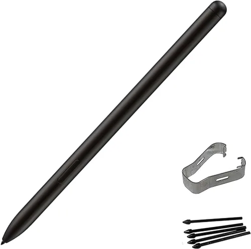Vista 8 de Reemplazo de lápiz óptico Galaxy Tab S9 Ultra S Pen para Samsung Galaxy Tab S9 Plus Stylus Pen sin Bluetooth (beige) + 5 puntas gratis para Samsung