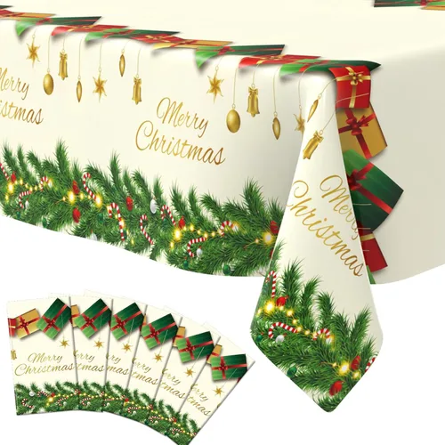 Vista 11 de Decoraciones para Fiestas de Fútbol, Paquete de 2 Manteles de Plástico para Fútbol (54x108 Pulgadas), Cubiertas de Manteles Rectangulares