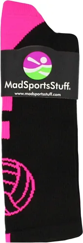 Vista 2 de MadSportsStuff Calcetines de voleibol para niñas, mujeres y adolescentes en la longitud de la tripulación