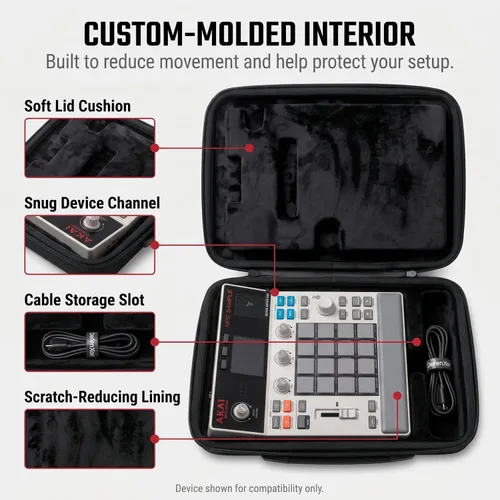 Vista 4 de MPC Sample Case para Akai Professional, carcasa rígida con Negro