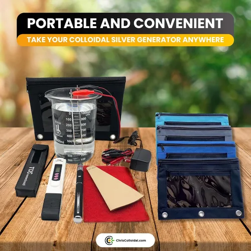 Vista 7 de Kit de generador de plata iónica-nano coloidal original de 12 V con alambre de plata pura 99.995% - Solo tienes que añadir agua destilada y un frasco