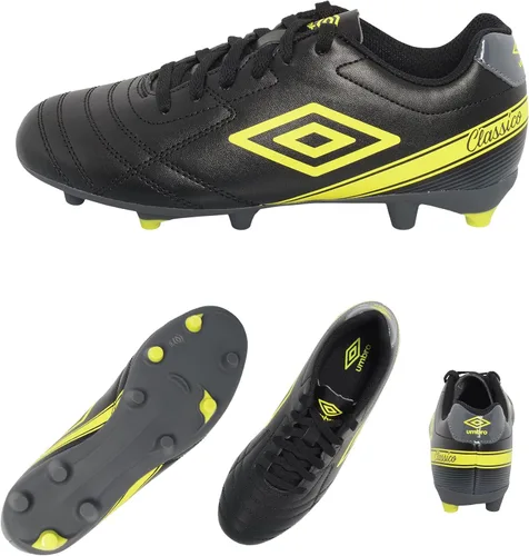 Vista 5 de Umbro Botines de fútbol Classico X Fg para hombre, NegroAmarillo