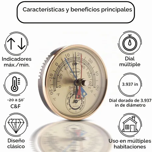 Vista 3 de Brannan Termómetro e higrómetro Max Min – Termómetro de invernadero ideal y medidor de humedad para monitorear temperaturas máximas y mínimas