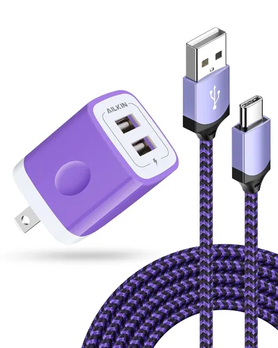 Vista 16 de AILKIN Cargadores de iPhone, [certificado Apple MFI] Cable Lightning trenzado de 6 pies de largo + cargador de pared USB, cable de alimentación