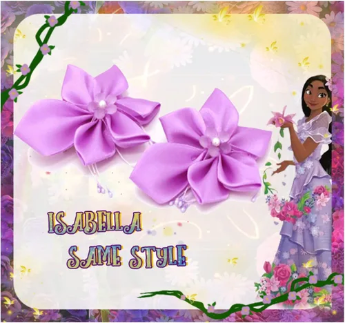 Vista 2 de Diademas con orejas de ratón para niñas accesorios de disfraz de Halloween decoración de princesa para Encanto cosplay