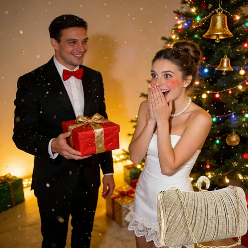 Vista 4 de Bolso de mano para mujer, plisado con purpurina y bolsa de noche con diamantes de imitación, para novia, boda, fiesta