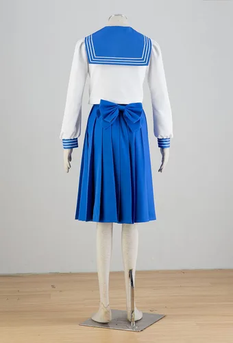 Vista 4 de Traje de cosplay de Sailor Moon Tsukino Usagi Mercury para mujer, conjunto de 4 piezas
