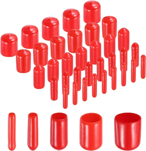 Vista 20 de uxcell 100 tapas redondas de goma para extremos de goma, tapas protectoras de rosca de tornillo de 1/2 pulgadas, 5/8 pulgadas, 3/4 pulgadas, 7/8