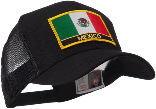 Vista 4 de Gorra de malla parcheada con letra de bandera de América del Norte