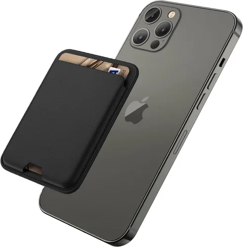 Vista 23 de Cartera magnética iLodn compatible con MagSafe para iPhone 17 16 15 14 13 12 Pro Max Air Plus, tarjetero Mag 3 Safe adhesivo para accesorios