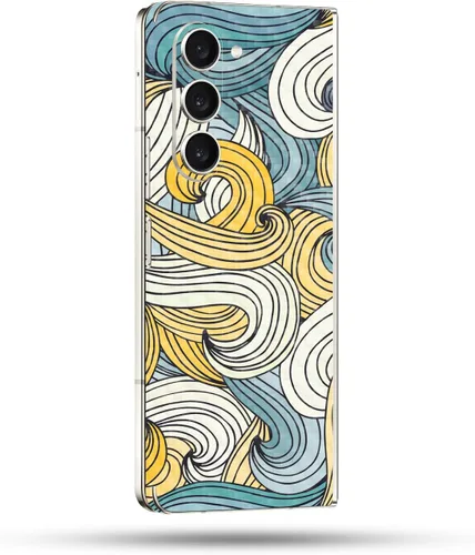 Vista 77 de MightySkins Skin compatible con Samsung Galaxy Z Fold 5 - Puppy Fall Funda protectora de vinilo duradera y única Fácil de aplicar, quitar