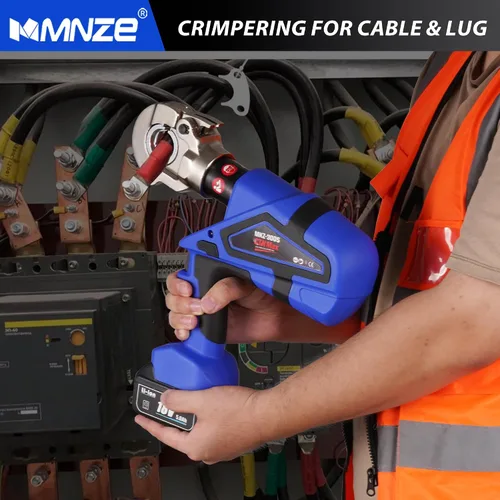 Vista 3 de Pinzas de Crimpado de Lengüeta de Cable Hidráulica Eléctrica Herramienta de Crimpado Recargable de 6 Toneladas Kit de Crimpado de Terminal de Cable