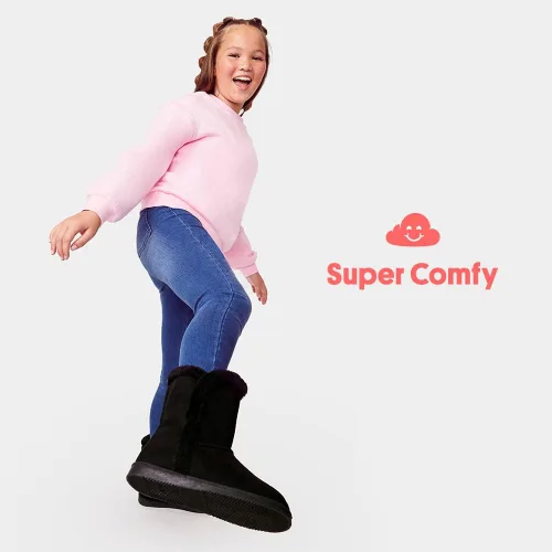 Vista 5 de FabKids Botas de invierno cálidas con forro de piel sintética (niños pequeños y grandes)