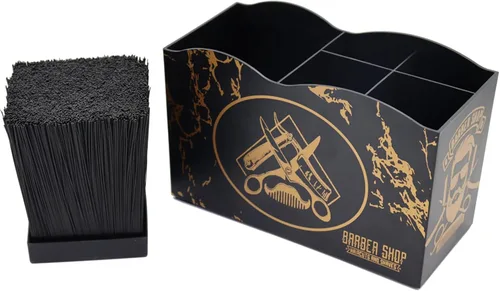 Vista 4 de Caja de soporte para tijeras de peluquería, suministros de peluquería, accesorios para estación de herramientas, organizador de escritorio, clips