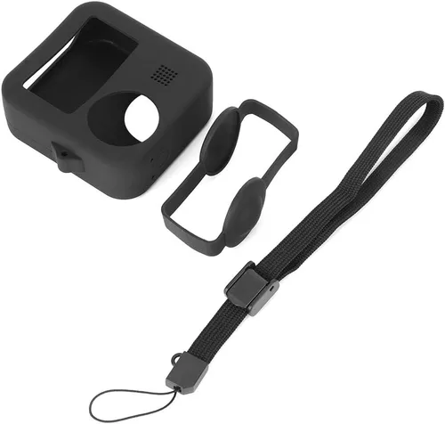 Vista 7 de Funda de silicona para cámara, funda protectora suave con cubierta de lente y cordón ajustable para el cuerpo de la cámara
