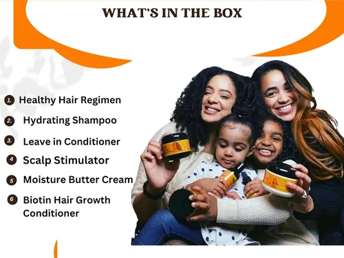 Vista 2 de J'Organic Solutions Kit de cuidado de rizos para niños, acondicionador sin enjuague, hidratante para el cabello, estimulador del cuero cabelludo