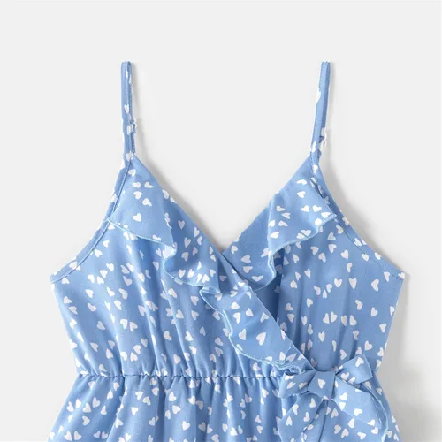 Vista 4 de PATPAT Vestidos de mamá y yo a juego para la familia, vestido de lunares con mangas voladas para madre e hija