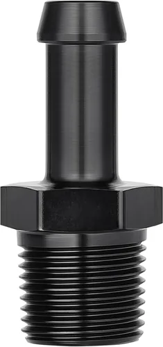 Vista 13 de EVIL ENERGY Adaptador de Conexión de Púa de Manguera 1/2" NPT Macho a 1/2" 45 Grados de Aluminio Negro