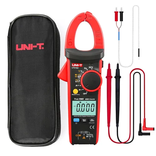 Vista 12 de UNI-T Abrazadera digital UT201+, corriente CA True RMS HVAC Volt Amp Ohm medidor abrazadera en multímetro, rango automático 4,000 cuentas NCV AC DC