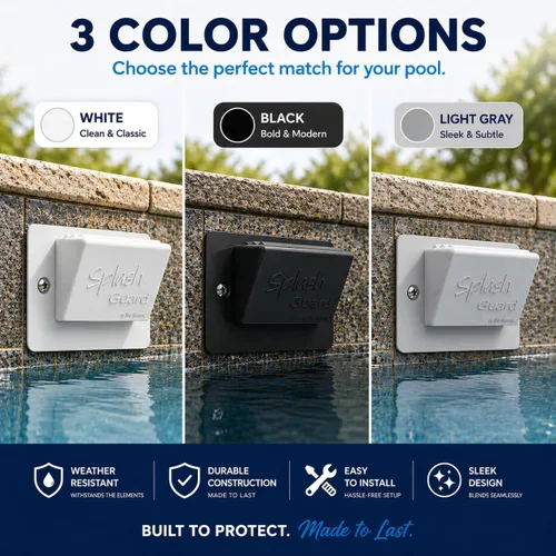 Vista 2 de The Skimmie Protector contra salpicaduras, reduce la pérdida de agua con protector contra salpicaduras para piscinas, fácil de instalar y reemplazo