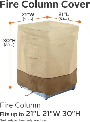 Vista 16 de Classic Accessories Veranda - Funda resistente al agua de 21 pulgadas para columna de fuego de patio, fundas para muebles de patio