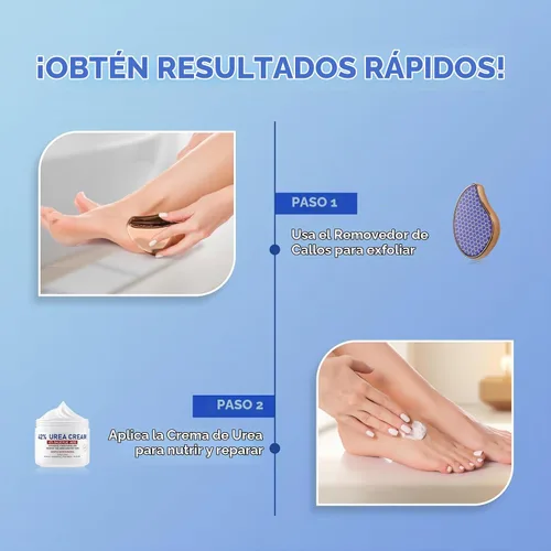 Vista 4 de OUKEYA Crema de urea 42% para secar la piel áspera 5.29 oz, con lima de pie