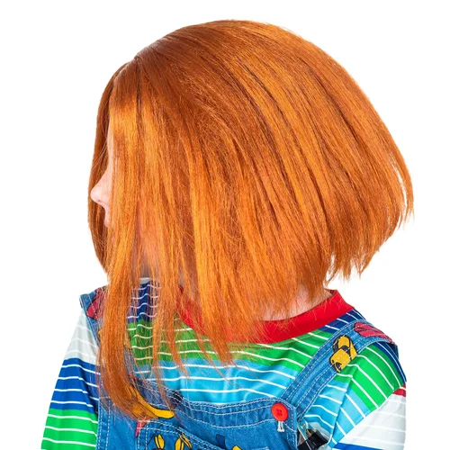 Vista 2 de Muñeca Chuckie Good Guys para disfraz de Halloween, accesorio para peluca de pelo rojo Cosplay