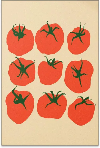 Vista 41 de Impresiones de Sardinas - Pósteres de pared de cocina de moda, diseño de rayas verdes, retro y moderna, estética de alimentos para el hogar