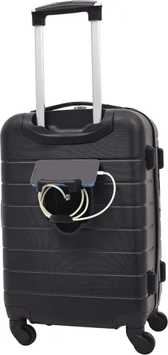 Vista 4 de Wrangler - Juego de piezas de equipaje inteligente con portavasos y puerto USB, Negro