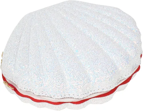 Vista 6 de Bolso de noche de concha de mar para mujer, bolso de hombro con correa de cadena de sirena, bolso de mano Seashell, Mermaid, Chain Strap