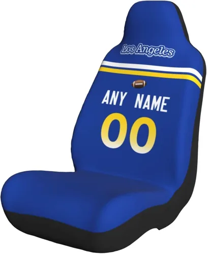 Vista 18 de Fundas de asiento de coche de fútbol personalizadas, accesorios personalizados para automóvil, regalos de Arizona con nombre y número, funda