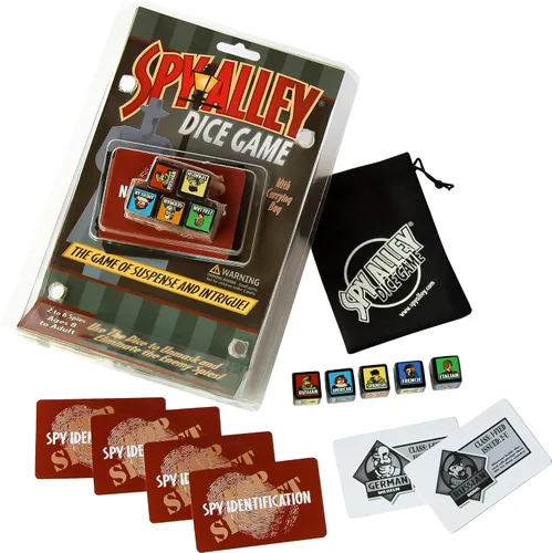Vista 2 de SPY ALLEY Juego de dados - Juego de dados de viaje rápido y fácil. Juego de adivinanzas de identidad oculta para niños y adultos.