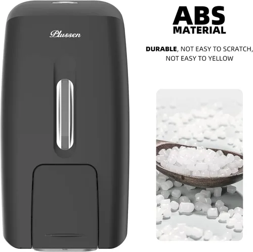Vista 8 de Dispensador de jabón adhesivo para montaje en pared, dispensador de jabón comercial, 800ml, sin taladro, dispensador de desinfectante de manos