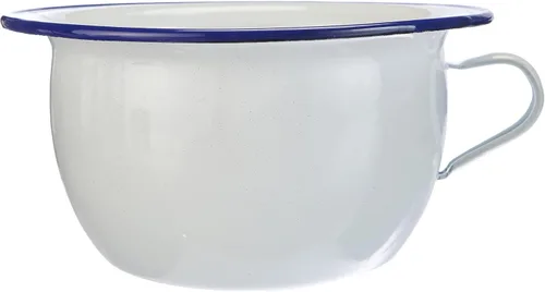 Vista 2 de ibili Olla de cámara Blanca 3,5 l de Acero Esmaltado, Blanco/Azul, 9.4 x 9.4 x 4.7 in