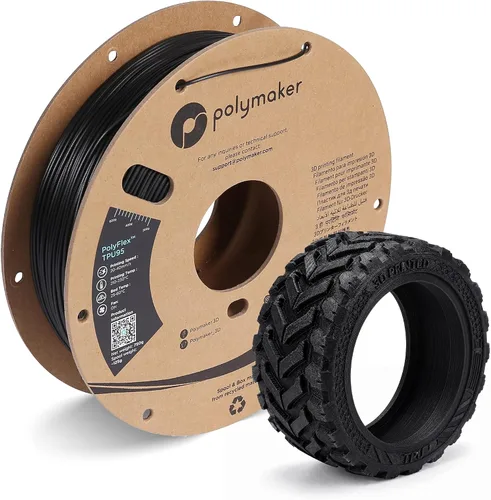 Vista 14 de Polymaker Filamento TPU 0.07 in 90A Flexible 1.65 lbs, Negro 111 - 1.75 mm 1.65 lbs Tpu90 Negro (Código hexagonal: #16161a)