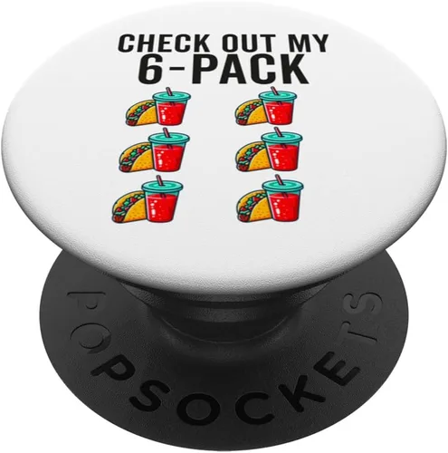 Vista 6 de Tacos & Agua Fresca Fun Mexican Food Lover Comida Mexicana PopSockets MagSafe PopGrip for iPhone