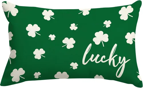 Vista 13 de GOOESING Fundas de almohada de Pascua de 12 x 20 pulgadas, funda de cojín de lino para sofá, decoración del hogar