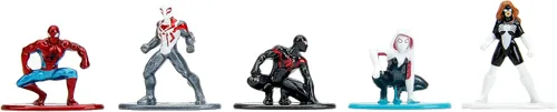 Vista 5 de Jada Toys Marvel Spider-Man - Juego de 18 figuras fundidas a presión de la serie 9, juguetes para niños y adultos