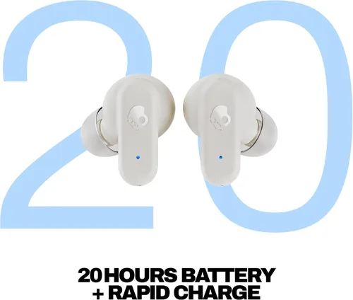 Vista 2 de Skullcandy Dime 3 auriculares inalámbricos, auriculares Bluetooth, ajuste de aislamiento de ruido, batería de hasta 20 horas, micrófono para iPhone