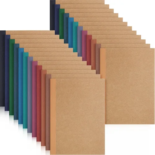 Vista 15 de Harloon A5 Composition Notebook Journals 8 x 5.75 in College Ruled Kraft Notebooks with Rainbow Spines Small Lined Composition Book for Office