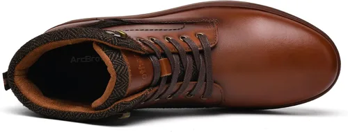 Vista 4 de Tenis casuales para hombre, tenis de cuero ligero para caminar al aire libre