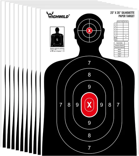 Vista 8 de Highwild Objetivo de papel de silueta de campo de tiro, 23 x 35 pulgadas, adecuado para pistolas, rifles, pistolas de aire, pistolas de aire